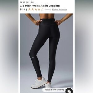 Brand New Alo 7/8 airlift high waisted leggings retails for $128